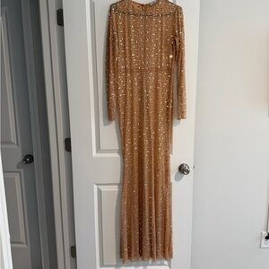 Elegant Sequin Long Sleeve Dress
